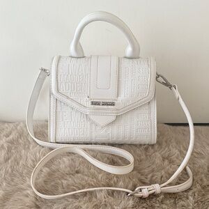 Steve Madden Embossed Cream Crossbody Bag